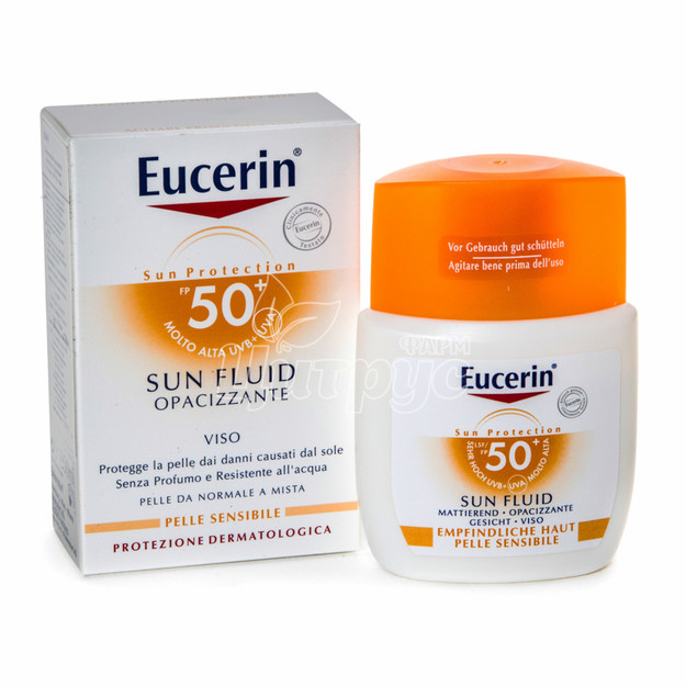 Еуцерін Сан-Флюїд (Eucerin Sun Fluid) Крем-флюїд для обличчя сонцезахисний SPF 50 50 мл