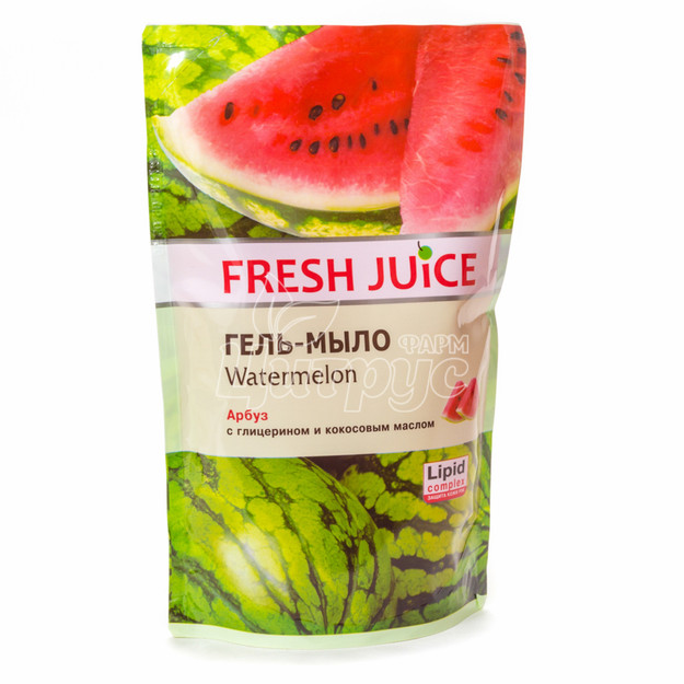 Гель-мыло Фреш Джус (Fresh Juice) Арбуз (Watermelon) Дой-пак 460 мл