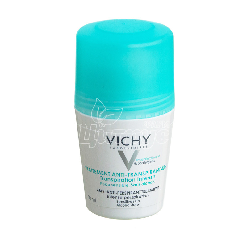 фото 1-1/Виши (Vichy) Дезодорант-антиперспирант шариковый для чувствительной кожи 48 часов 50 мл