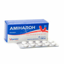 Аминалон таблетки покрытые оболочкой 250 мг 50 штук