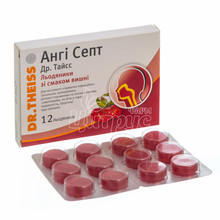 Ангі септ Др. Тайсс (Dr.Theiss) льодяники зі смаком вишні 12 штук