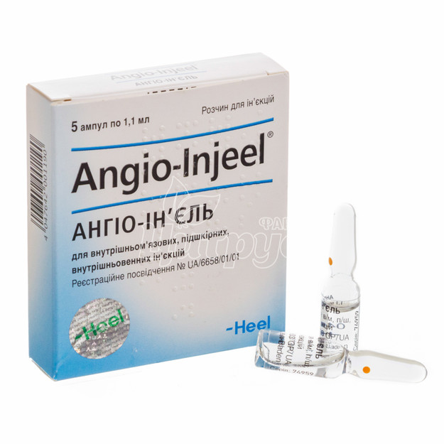 Ангио-инъель раствор для инъекций ампулы 1,1 мл 5 штук