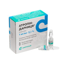 Атропин-Дарница раствор для инъекций  ампулы 0,1% по 1 мл 10 штук