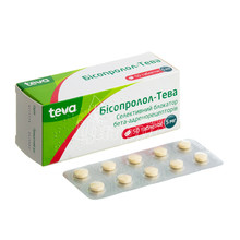 Бісопролол-Тева таблетки 5 мг 50 штук