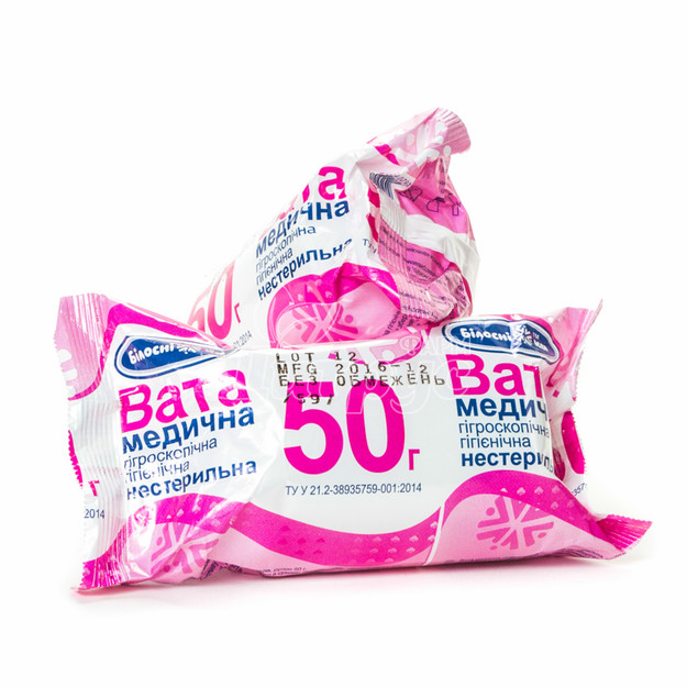 Вата нестерильна гігієнічна ролик 50 г