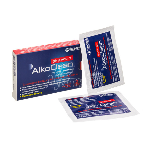 Глутаргін алкоклін порошок 3 г 2 штуки