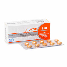Діокор 160 таблетки вкриті оболонкою 160 мг / 12,5 мг 30 штук