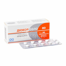 Діокор соло 80 таблетки вкриті оболонкою 80 мг 30 штук