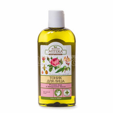 Тонік для обличчя Зелена Аптека Рожева вода і мигдальне Олія для зрілої шкіри обличчя 200 мл