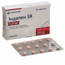 Індапен SR таблетки вкриті оболонкою 1,5 мг 30 штук