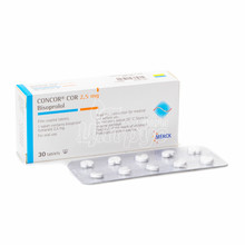 Конкор кор таблетки вкриті оболонкою 2,5 мг 30 штук
