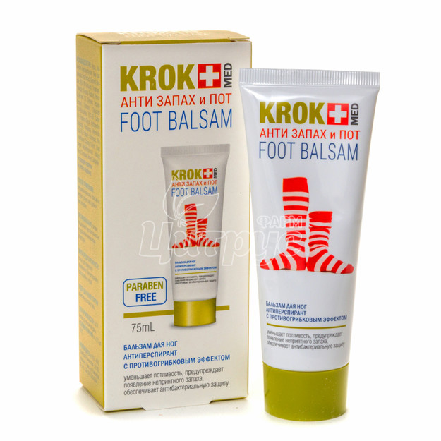 Крок Мед Бальзам для ніг Анти запах і піт 75 мл