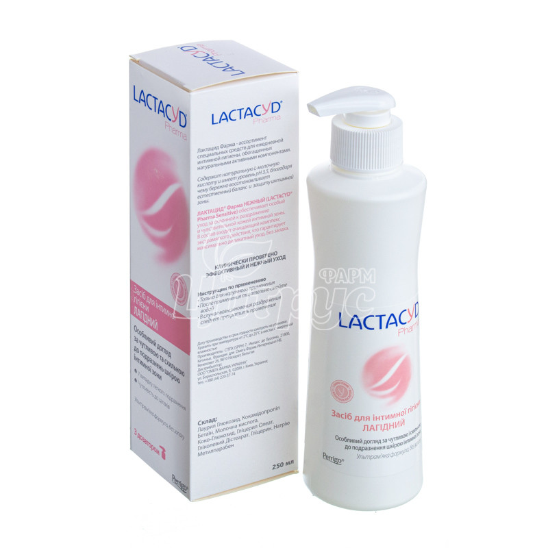 фото 1-2/Засіб для інтимної гігієни ЛАКТАЦИД Фарма (Lactacyd Pharma) Ніжний з дозатором 250 мл