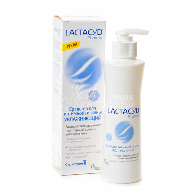 Засіб для інтимної гігієни ЛАКТАЦИД Фарма (Lactacyd Pharma) Зволожуючий з дозатором 250 мл