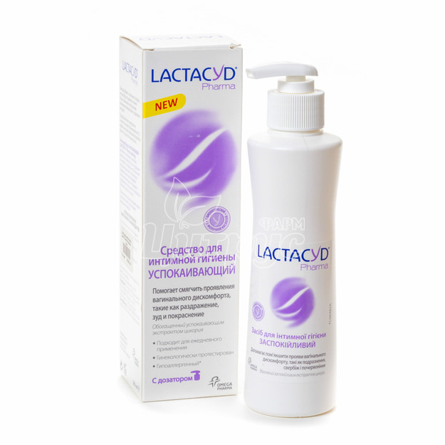 Засіб для інтимної гігієни ЛАКТАЦИД Фарма (Lactacyd) Заспокійливий з дозатором 250 мл