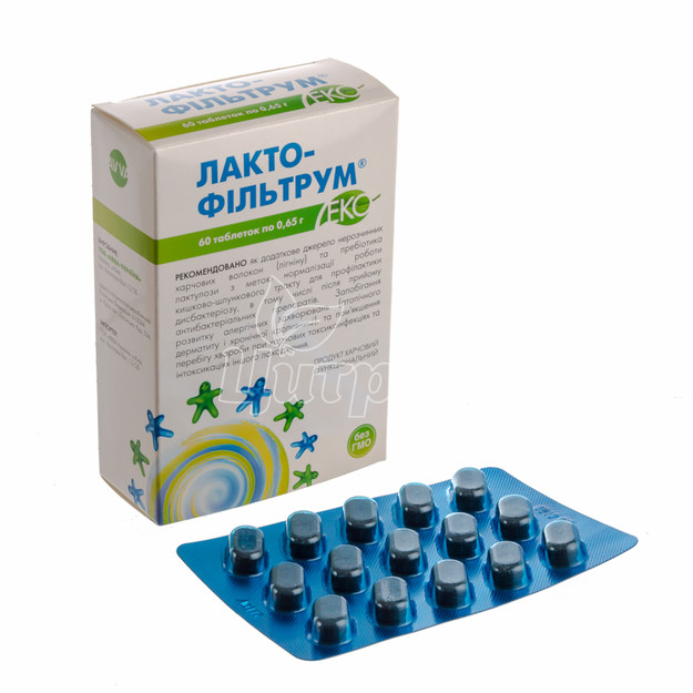Лактофільтрум-еко таблетки 650 мг 60 штук