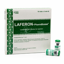 Лаферон-Фармбіотек ліофілізат для приготування розчину для ін*єкцій 3 млн. МО 10 штук
