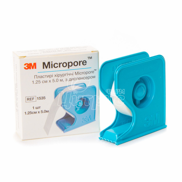 Лейкопластир хірургічний Мікропор (Micropore) 3M (1,25 см х 5 м)