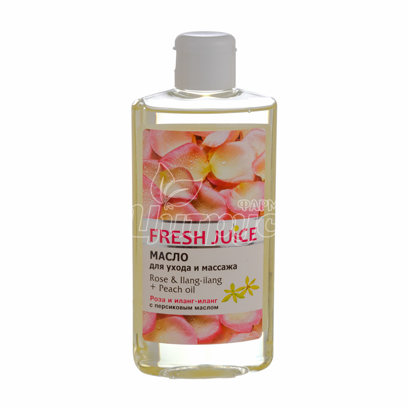 фото 1-1/Олія для догляду і масажу Фреш Джус (Fresh Juice) Роза і іланг-іланг (Rose & Ilang-Ilang) + Peach 150 мл
