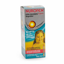 Нурофен для детей форте суспензия клубника 200 мг/5 мл 100 мл