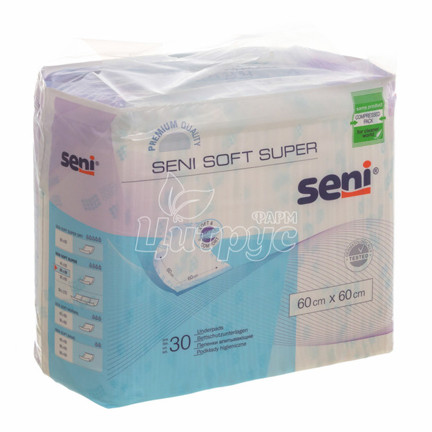 Пелюшки гігієнічні Сені Cофт (Seni Soft) 60 см х 60 см 30 штук
