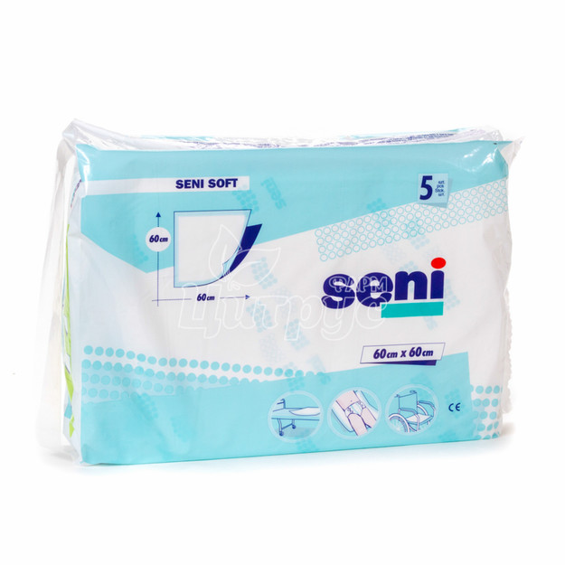 Пелюшки гігієнічні Сені Cофт (Seni Soft) Супер (Super) 60 см х 60 см 5 штук