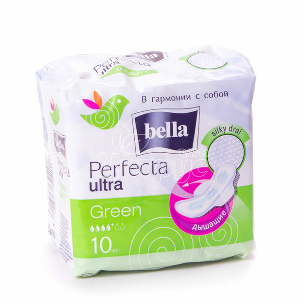 Прокладки гігієнічні жіночі Белла (Bella) Перфекта (Perfecta) Ультра Грін (Ultra Green) 10 штук