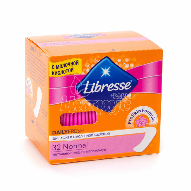 Прокладки гігієнічні жіночі Лібресс (Libresse) Дейлі Фреш Нормал (Daily Fresh Normal) 32 штуки