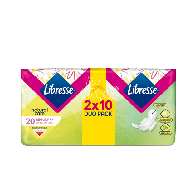 Прокладки гігієнічні жіночі Лібресс (Libresse) Нейчрал Кер Ультра Нормал (Natural Care Ultra Normal) 20 штук