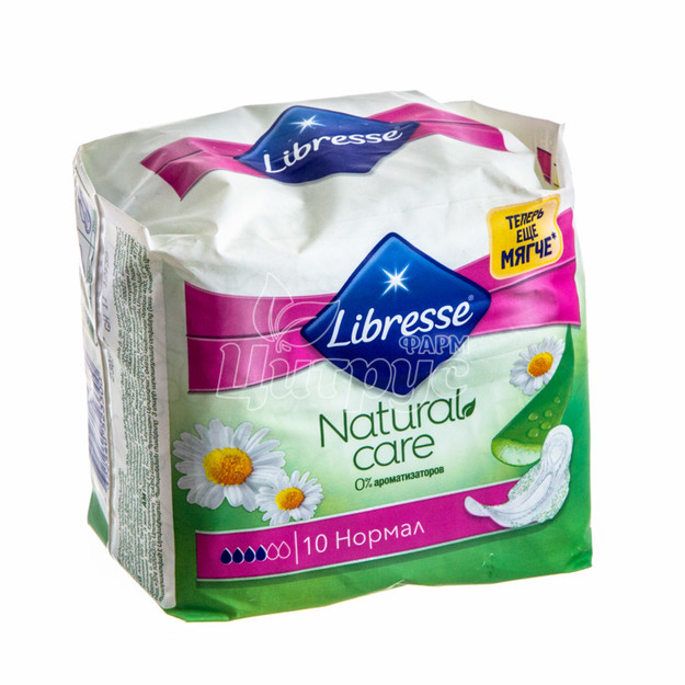 Прокладки гігієнічні жіночі Лібресс (Libresse) Нейчрал Кер Ультра Нормал (Natural Care Ultra Normal) 10 штук