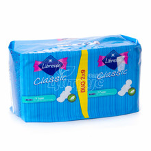 Прокладки гігієнічні жіночі Лібресс (Libresse) Класік Ультра Супер Кліп Софт (Classic Ultra Super Clip Soft) 18 штук