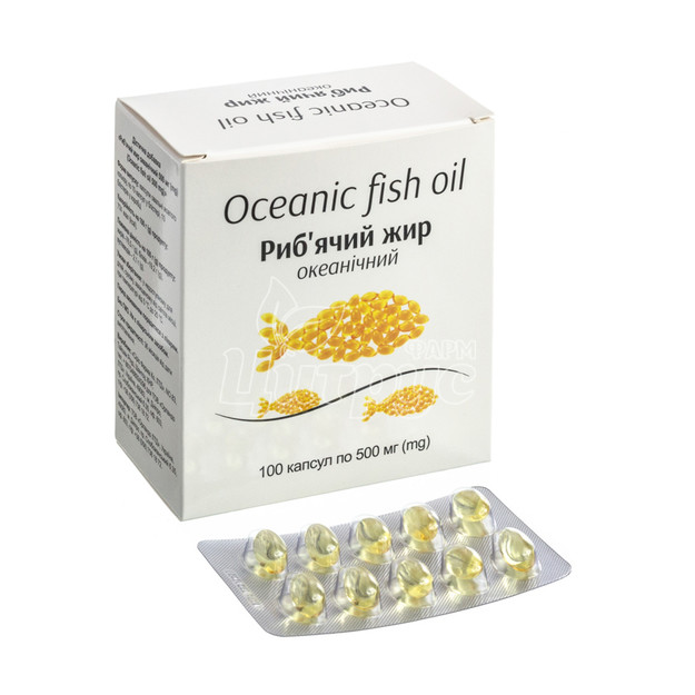 Риб*ячий жир Океанічний капсули 500 мг 100 штук
