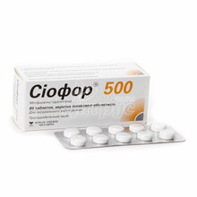 Сиофор таблетки вкриті оболонкою 500 мг 60 штук