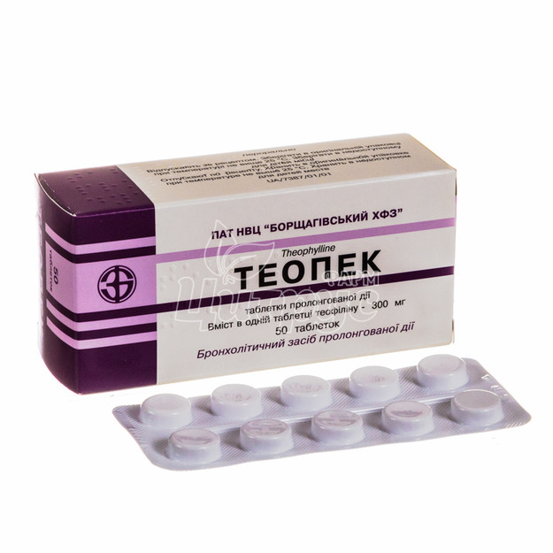 Теопек таблетки 300 мг 50 штук