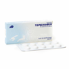 Тербінафін таблетки 250 мг 10 штук