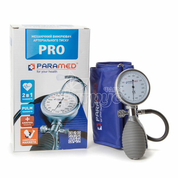 Тонометр Парамед (Paramed) Про (Pro) для вимірювання артеріального тиску механічний