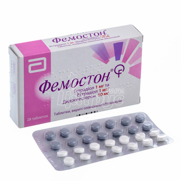 Фемостон таблетки вкриті оболонкою 1 мг + 10 мг 28 штук