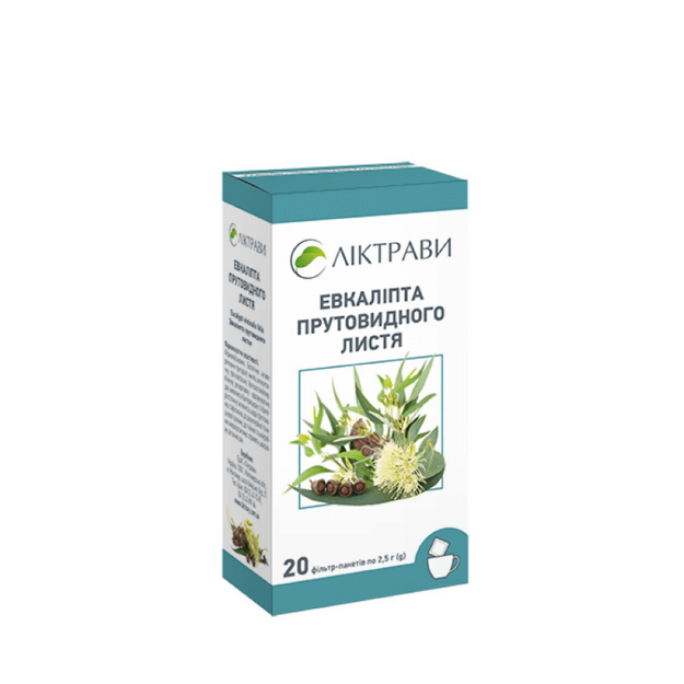 Евкаліпту листя фільтр пакети по 2,5 г 20 штук