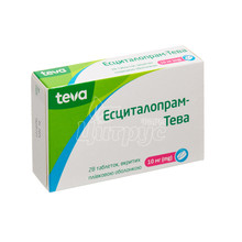 Есциталопрам-Тева таблетки вкриті оболонкою 10 мг 28 штук