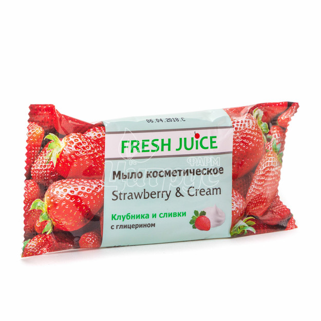 Мило косметичне Фреш Джус (Fresh Juice) Полуниця і вершки (Strawberry & cream) 75 г