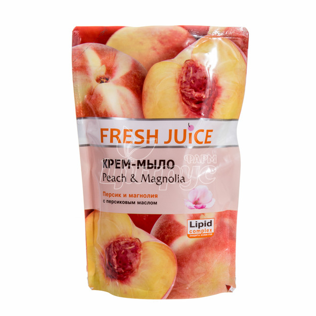 Крем-мило рідке Фреш джус (Fresh Juice) Персик і магнолія (Peach & magnolia) Дой-пак 460 мл