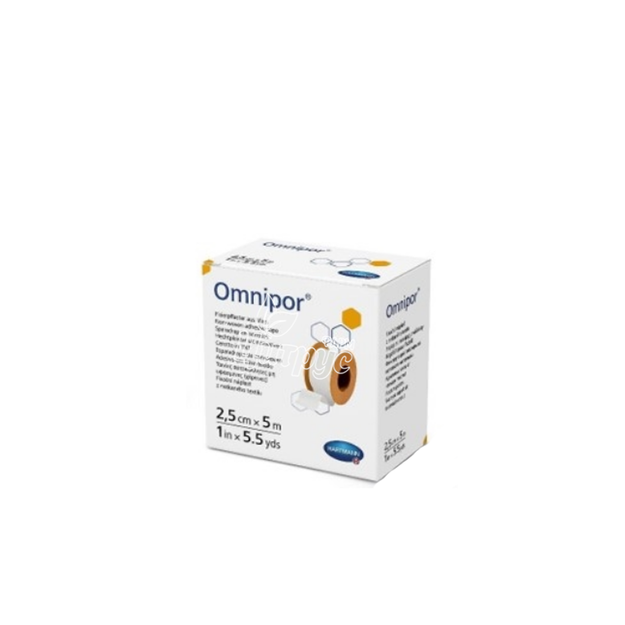 Лейкопластир хірургічний фіксує на нетканинній основі Омніпор (Omnipor) (2,5 cм x 5 м)