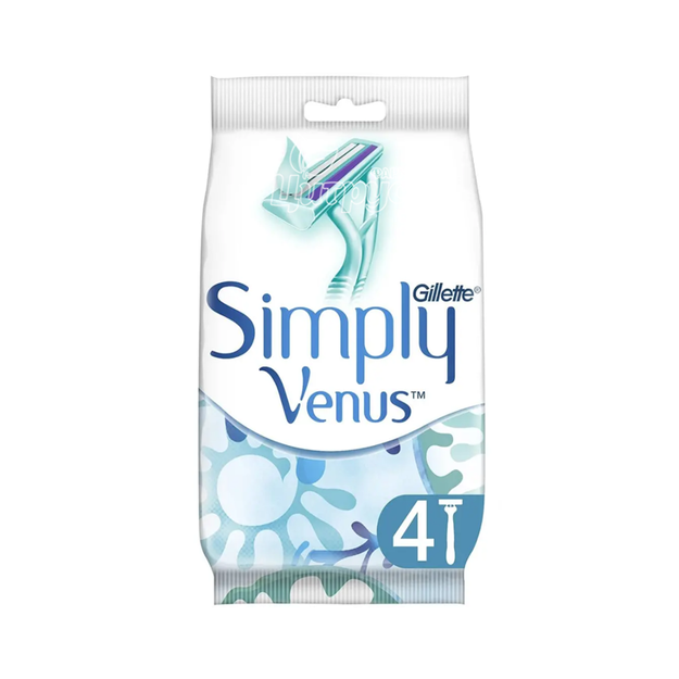 Станок Джилет Сімплі Венус 2 (Gillette Simply Venus 2)  жіночі одноразові 4 штуки
