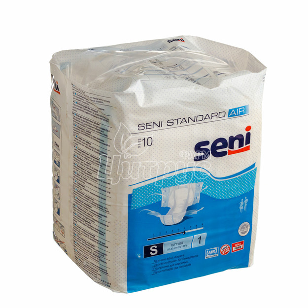 Підгузки для дорослих Сені (Seni) Супер Ейр Смол (Super Air Small) (55 - 80 см) 10 штук