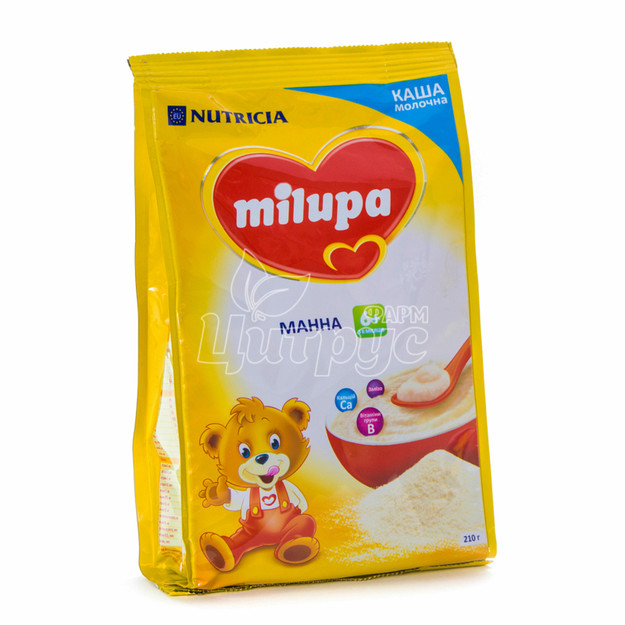 Каша дитяча молочна Мілупа (Milupa) манна з фруктами з 6 місяців 210 г
