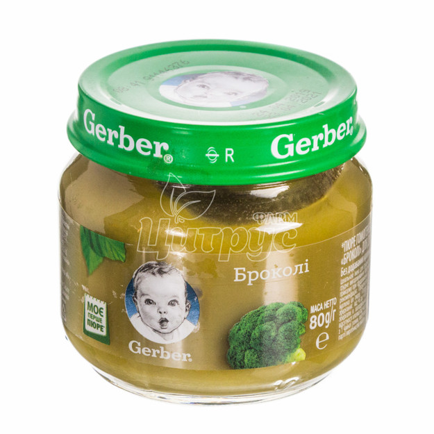 Пюре дитяче Гербер (Gerber) овочеве брокколі з 4 місяців 80 г