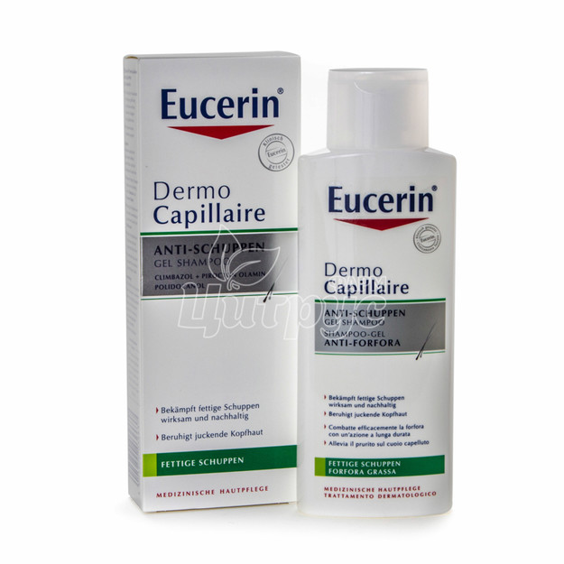 Еуцерин Дермо Капіляр (Eucerin Dermo Capillaire) Шампунь проти лупи для жирної шкіри pH5 250 мл