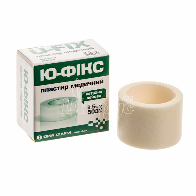Лейкопластир на нетканинній основі Ю-Фікс (2,5 см х 500 см)