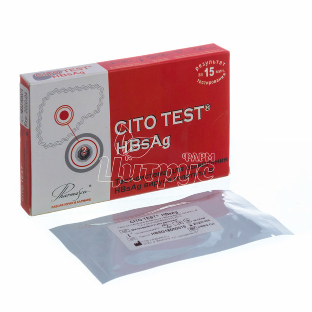 Тест діагностичний Цито Тест (Cito test) HBsAg для визначення вірусного гепатиту В 1 штука