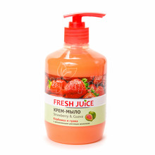 Крем-мило рідке Фреш Джус (Fresh Juice) Полуниця і гуава (Strawberry & Guava) З дозатором 460 мл